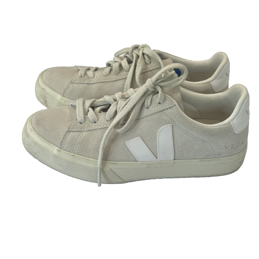 Veja Campo Suede Sneakers Women's Size 38 / 7 Natural Beige Low Top Casual Shoes